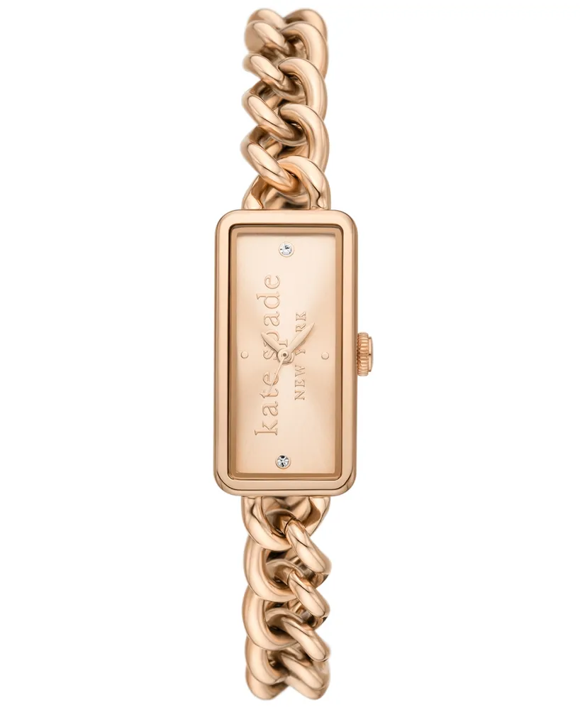 kate spade new york Women's Rosedale Quartz Three Hand Rose Gold-Tone Stainless Steel Watch 16mm