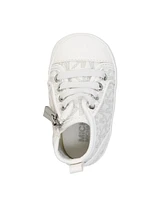 Michael Kors Baby Split Logo Repeat High Top Sneaker Crib Shoes