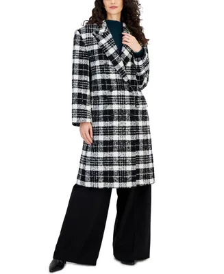 Hugo by Boss Women's Plaid Oversized Double-Breasted Coat