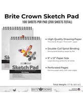 Net Focus Media Brite Crown Sketch Pad – 9x12 Sketchbook for Teens