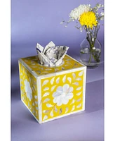 Jodhpur Mother of Pearl Tissue Box Cover, Small