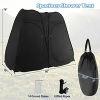 Costway Outdoor 7.5FT Portable Pop Up Shower Privacy Tent Dressing Changing Room Camping