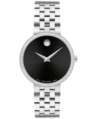 Movado Women's Museum Classic Swiss Quartz Silver-Tone Stainless Steel Watch 30mm - Silver