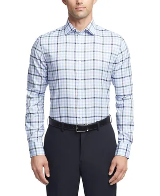 Tommy Hilfiger Men's Flex Slim Fit Wrinkle Free Stretch Pinpoint Oxford Dress Shirt