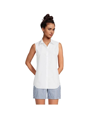 Lands' End Women's Petite No Iron Sleeveless Shirt