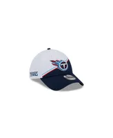 Men's New Era White, Navy Tennessee Titans 2023 Nfl Sideline 39THIRTY Flex Hat
