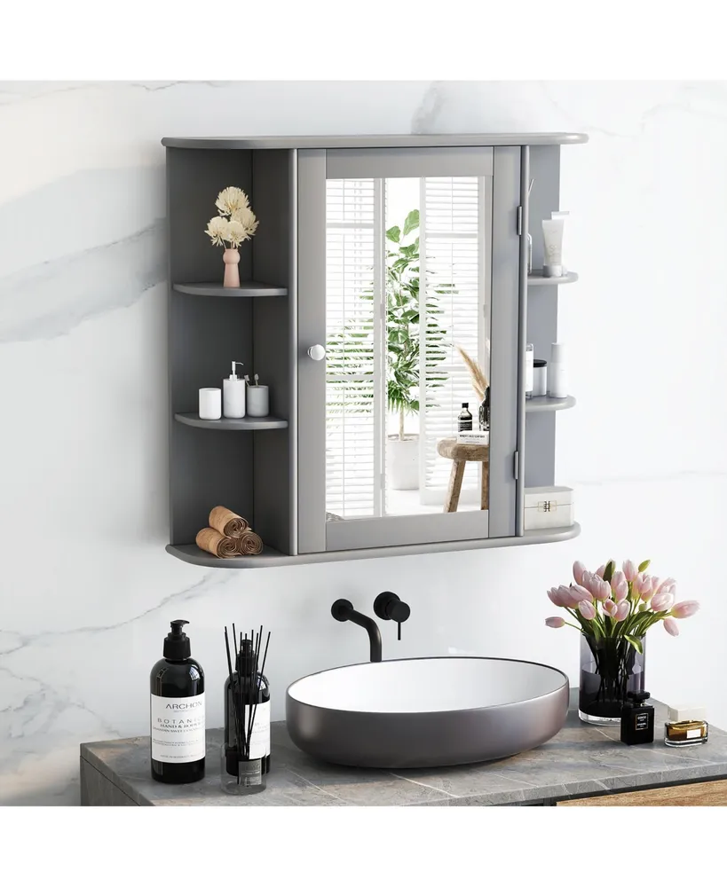 Multipurpose Mount Wall Surface Bathroom Storage Cabinet Mirror