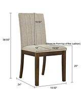 510 Design Everly 19.5" 2 Piece Upholstered Channel-back Dining Chair