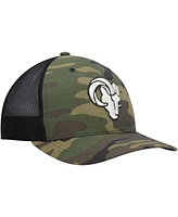 Men's '47 Brand Camo, Black Los Angeles Rams Trucker Adjustable Hat