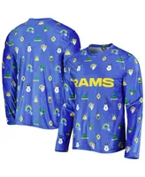 Men's Foco Royal Los Angeles Rams Holiday Repeat Long Sleeve T-shirt