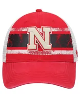 Men's '47 Brand Scarlet, White Nebraska Huskers Interlude Mvp Trucker Snapback Hat