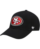 Big Boys and Girls '47 Brand Black San Francisco 49ers Secondary Mvp Adjustable Hat