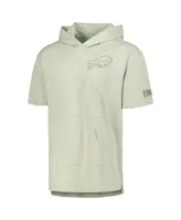 Men's Pro Standard Light Green Buffalo Bills Neutrals Short Sleeve Pullover Hoodie