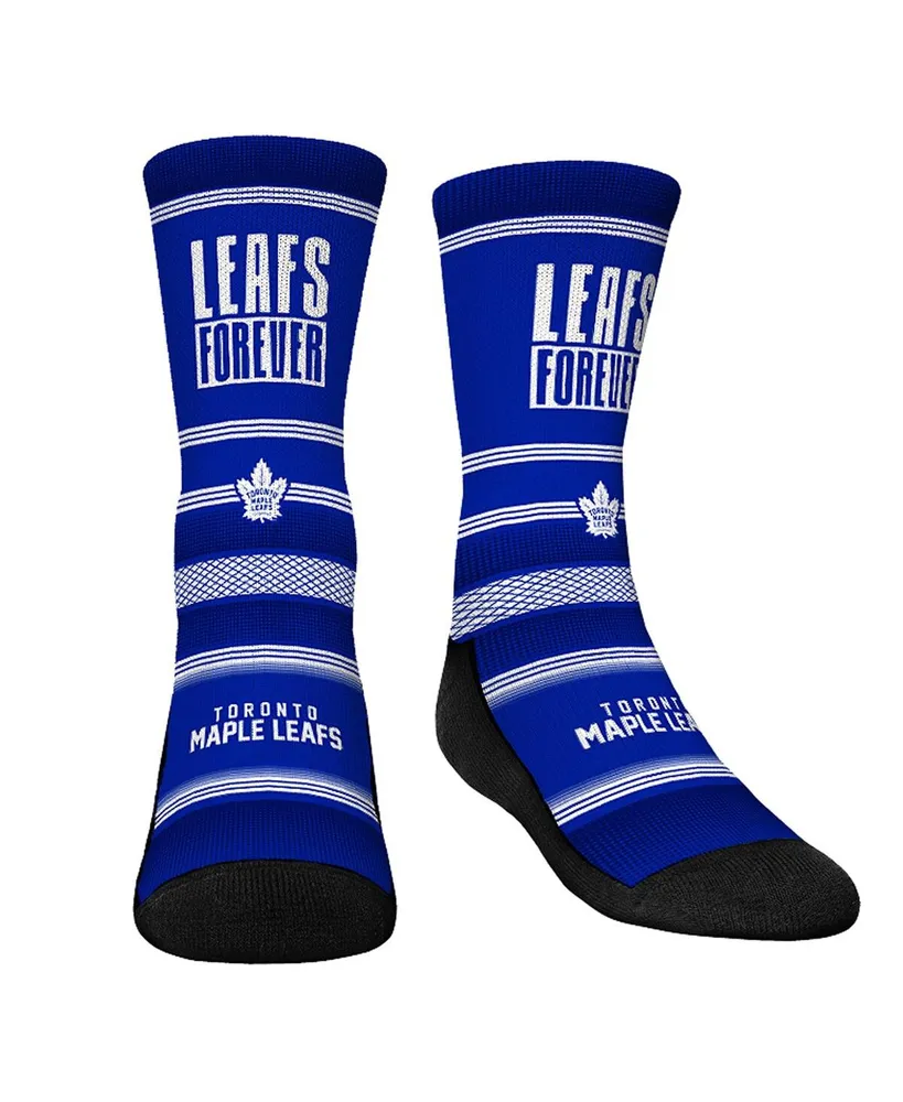 Youth Boys and Girls Rock 'Em Socks Toronto Maple Leafs Team Slogan Crew Socks