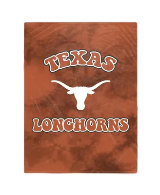 Texas Longhorns 60'' x 70'' Bubble Tie-Dye Flannel Sherpa Blanket