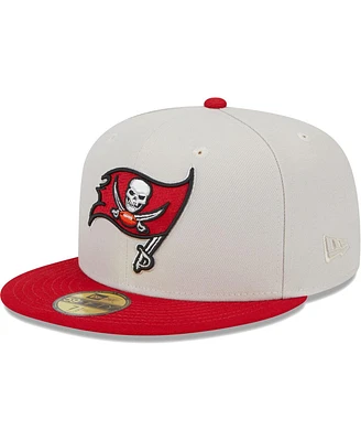 Men's New Era Khaki, Red Tampa Bay Buccaneers Super Bowl Champions Patch 59FIFTY Fitted Hat