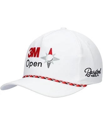 Men's Barstool Golf White 3M Open Rope Snapback Hat