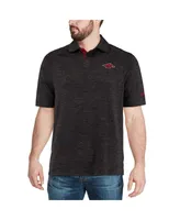 Men's Colosseum Black Arkansas Razorbacks Down Swing Polo Shirt