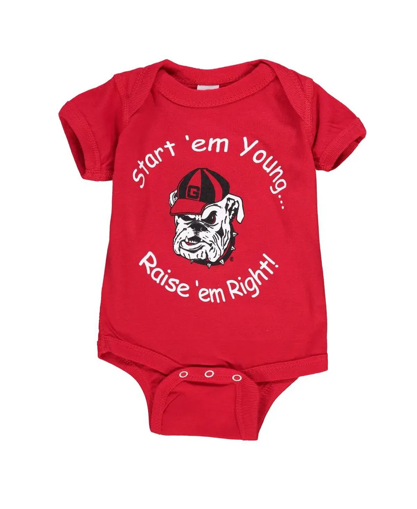 Newborn and Infant Boys Girls Red Georgia Bulldogs Start 'Em Young Bodysuit