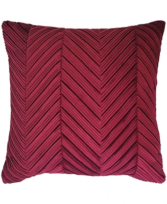 Edie@Home Chevron Velvet Decorative Pillow, 20" x 20"