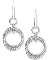 Diamond Multi-Circle Drop Earrings (1/5 ct. t.w.) in Sterling Silver