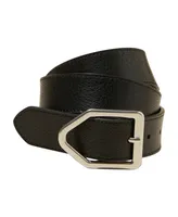 Cotton On Men's Leather Icon Buckle Belt