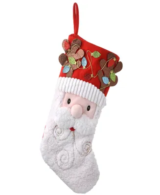 National Tree Company 20" Be Merry Collection Novelty Santa Stocking