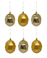 National Tree Company First Traditions 6-Piece Shatterproof Geometric Ornaments