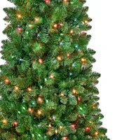 National Tree Company First Traditions 6' Rowan Pencil Slim Tree with Multicolor Lights