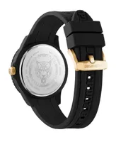 Plein Sport Men's Watch 3 Hand Date Quartz Fearless Silicone Strap Watch 43mm