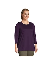 Lands' End Women's Plus 3/4 Sleeve Cotton Supima Tunic