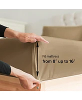 Cgk Unlimited 4 Piece Microfiber Solid Sheet Set