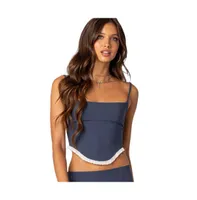 Women's Thora Woven Lace Up Corset Top