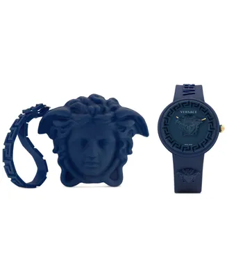 Versace Women's Swiss Medusa Pop Silicone Strap Watch 39mm Set