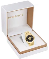 Versace Men's Swiss Medusa Infinite Gold Ion Plated Stainless Steel Bracelet Watch 47mm