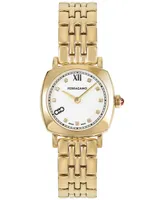 Salvatore Ferragamo Women's Swiss Gold-Tone Stainless Steel Bracelet Watch 23mm