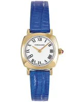 Salvatore Ferragamo Women's Swiss Blue Leather Strap Watch 23mm