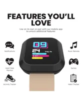 iTouch Unisex Flex Silicone Strap Smartwatch 38.2mm with Extra Bezel &