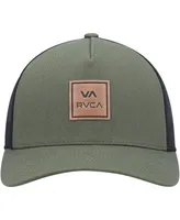 Men's Rvca Olive, Black Va All The Way Trucker Snapback Hat