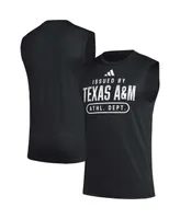 Men's adidas Black Texas A&M Aggies Sideline Aeroready Pregame Tank Top