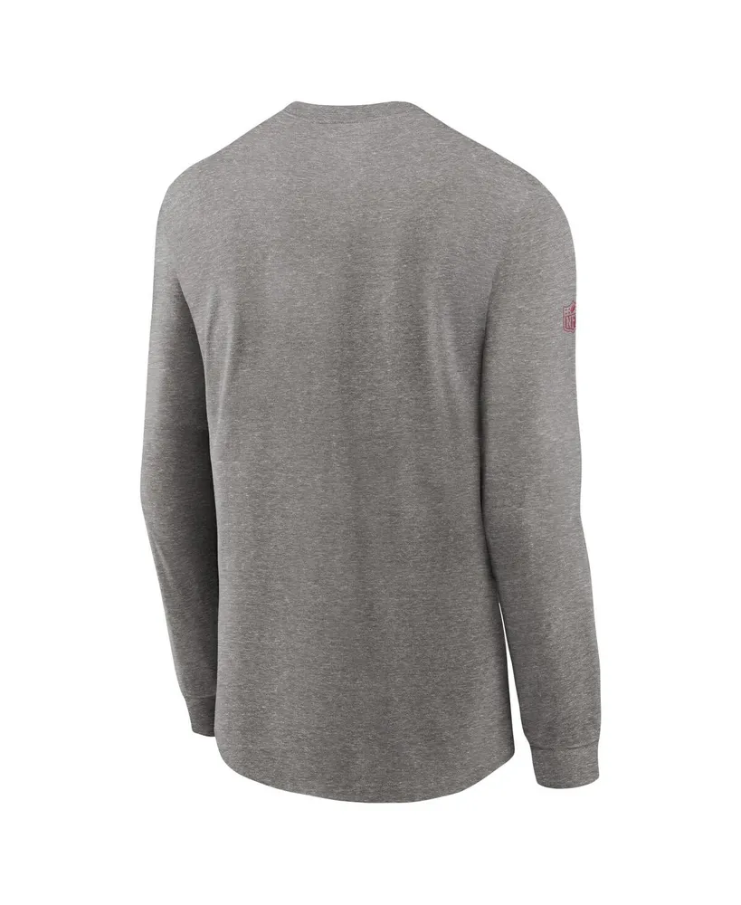 Men's Nike Heather Gray Arizona Cardinals Sideline Performance Long Sleeve T-shirt