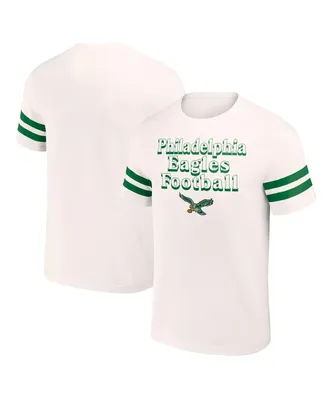 Men's Nfl x Darius Rucker Collection by Fanatics Cream Philadelphia Eagles Vintage-Like T-shirt
