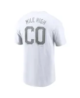 Men's Nike White Colorado Rockies Mile High Hometown T-shirt