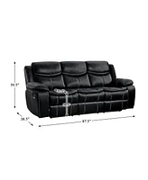 White Label Veloce 88" Double Glider Reclining Sofa