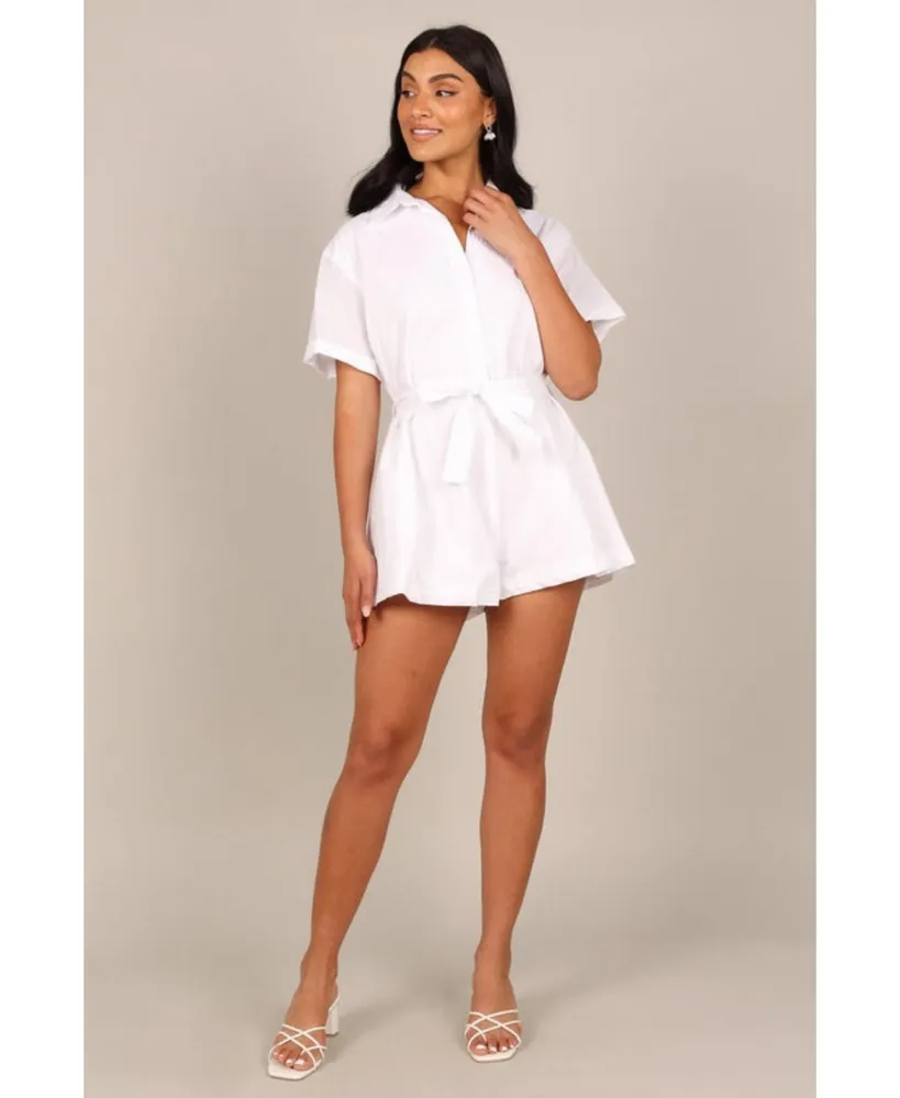 Tuilly Long Sleeve Romper - White - Petal & Pup USA