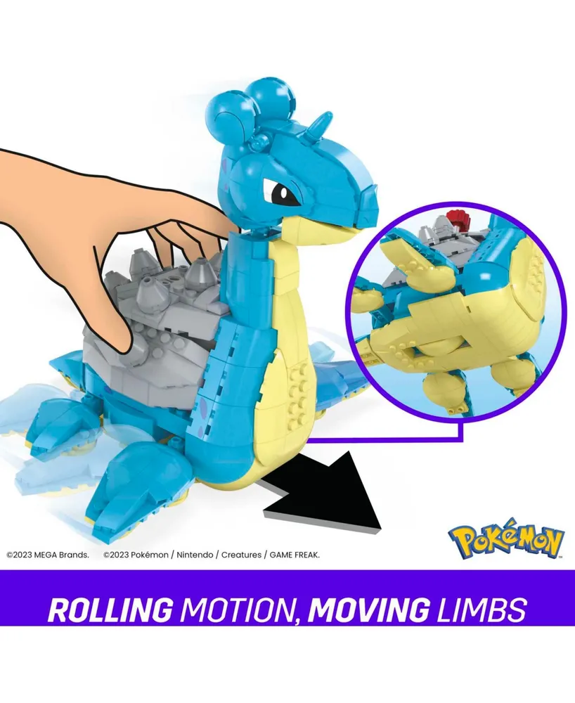 Mega Pokemon Lapras Building Toy Kit with Action Figure (527 Pieces) for Kids - Multi