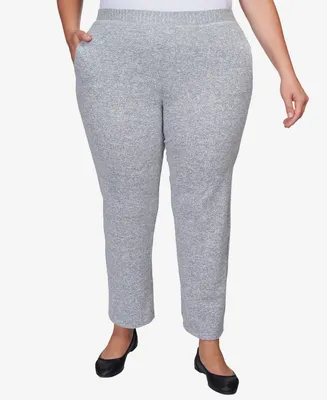 Alfred Dunner Plus Size Comfort Zone Comfort Fit Knit Short Length Pants