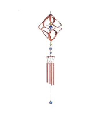Fc Design 35" Long Spiral Wind Chime with Copper Gem