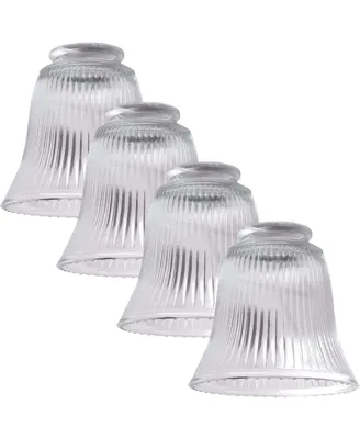 Ceiling Fan Light Covers - Shade Lamp Replacement Kit for Ceiling Fan Light Kits. Perfect for illuminating your home with clear glass shades. (4