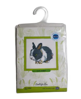 Rto Cute rabbit H262 Counted Cross Stitch Kit - Assorted Pre